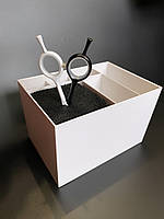 Подставка с органайзером для парикмахерских ножниц (подставка-очиститель) прямоугольная, цвета в ассортименте