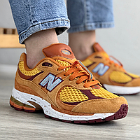 Кроссовки женские и мужские New Balance 2002R Yellow Orange / Нью Баланс 2002Р оранжевые