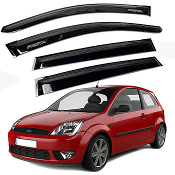 Дефлектори вікон вітровики для Ford Fiesta 2002-2008 5D Voron Glass
