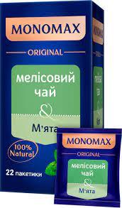 Чай зеленый с мелиссой и мятой Monomax Melissa tea & Mint (22x1.5г) 33г Украина - фото 1 - id-p1911589731