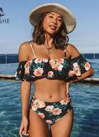 Роздільний купальник бікіні cupshe, в квітковий принт розмір М