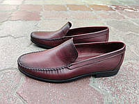 Стильные туфли мокасины цвета марсала 40 и 43 размер