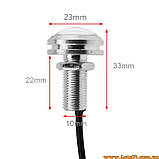 2шт Орлине око 23мм ДХО врізні світлодіодні денні ходові вогні LED DRL led лінзи підсвітка кузова салону, фото 2