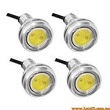 2шт Орлине око 23мм ДХО врізні світлодіодні денні ходові вогні LED DRL led лінзи підсвітка кузова салону, фото 8