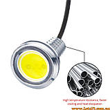 2шт Орлине око 23мм ДХО врізні світлодіодні денні ходові вогні LED DRL led лінзи підсвітка кузова салону, фото 5