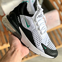 Кроссовки мужские и женские Nike Air Max 270 white black / Найк аир макс 270 белые черные