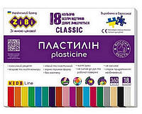 Пластилін ZiBi Kids Line Classic 18 кольорів 360г (14)