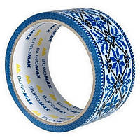 Скотч пакувальний 48мм*35м Buromax Вишиванка синя