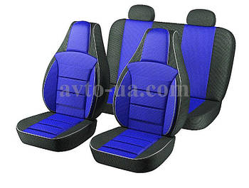 Чохли Пілот для сидінь ВАЗ 2103-2106 Чорна тканина Синя тканина