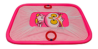 Дитячий ігровий манеж KinderBox Рожевий Сова з дрібною сіткою