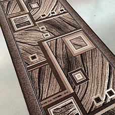 Коричнева килимова доріжка ширина 1м на повстяній основі КВАДРАТ, фото 3