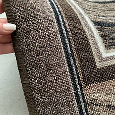 Коричнева килимова доріжка ширина 1м на повстяній основі КВАДРАТ, фото 4