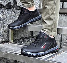 Кросівки ЗИМНІ чоловічі на хутрі Чорні Туфлі (розміри: 40,41,42,43,44)