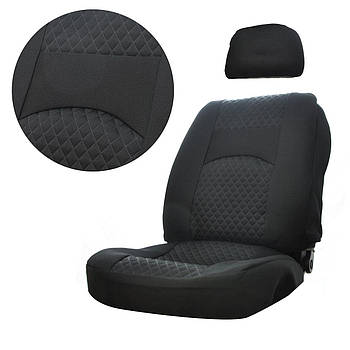 Чохли універсальні B ( спинка тягучка — два підголівники) Чорні