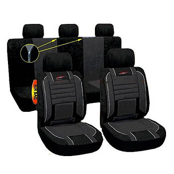 Чохли універсальні MILEX BRAVO (Валик Під Спіну+ Бічна підтримка) Чорні