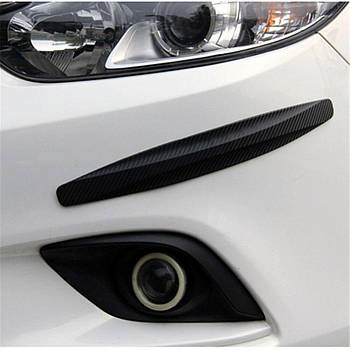 Молдинг Бампера 14 cm Чорний Карбон 4 шт (XB-269)