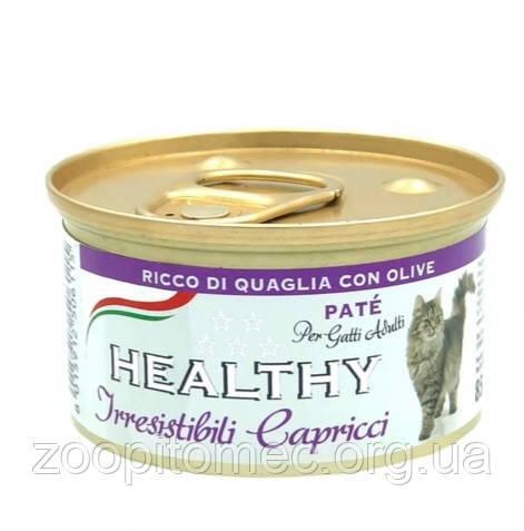 Консерва для вибагливих котів Healthy Irr. Cap Cat — паштет із кроликом, 85 г