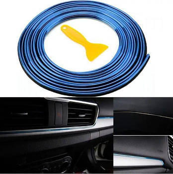 Молдінг декоративний для салону авто вставної 3х5 мм 5 м Синій P31 (3805)