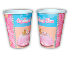 Паперові стаканчики KOZA Style  Барбі  250мл 10шт/уп