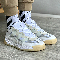 Кроссовки мужские и женские Adidas Niteball white / Адидас Найтбалл белые