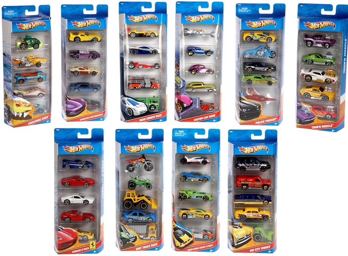 Hot Wheel Набір машинок із 5 штук, фото 1