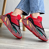 Кроссовки женские и мужские Adidas Yeezy Boost 700 red/ Адидас Изи буст 700 красные