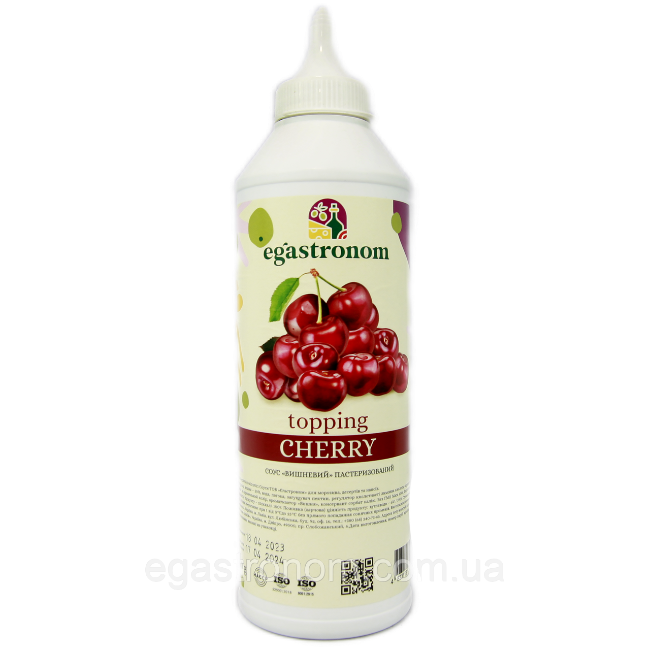 Топінг вишня Єгастроном Egastronom cherry 600g 12шт/ящ (Код: 00-00014425)