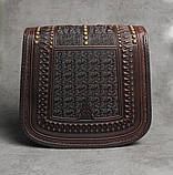 Авторська шкіряна сумка "Дубок" ручної роботи, велика  сумка з натуральної шкіри, фото 5