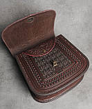 Авторська шкіряна сумка "Дубок" ручної роботи, велика  сумка з натуральної шкіри, фото 7