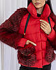 Пуховики зимові жіночі молодіжні 42-52 червоний, фото 9