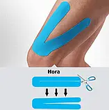 Кінезіотейп, Kinesio tape, тейпінг, тейпування, кінезіологічна стрічка Чорний колір 5 см*5 м, фото 7