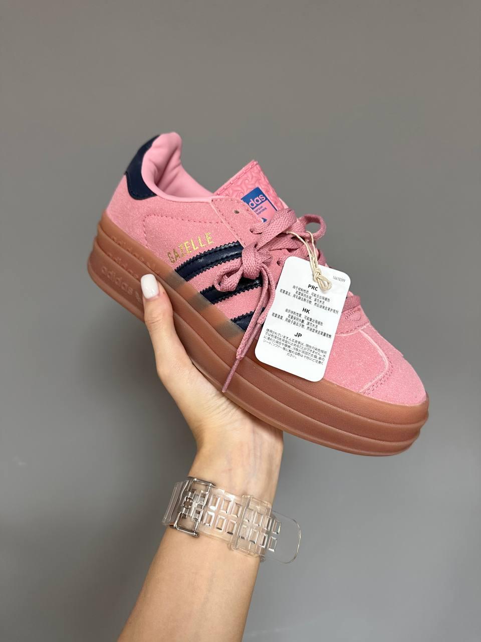 Кросівки жіночі Adidas Gazelle Bold Platform рожевий осінь весна кеди адідас газелі на високій підошві