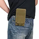 Армійський чохол для телефону / Підсумок під телефон Phone Pouch MOLLE / Тактичний чохол під телефон / Койот, фото 6
