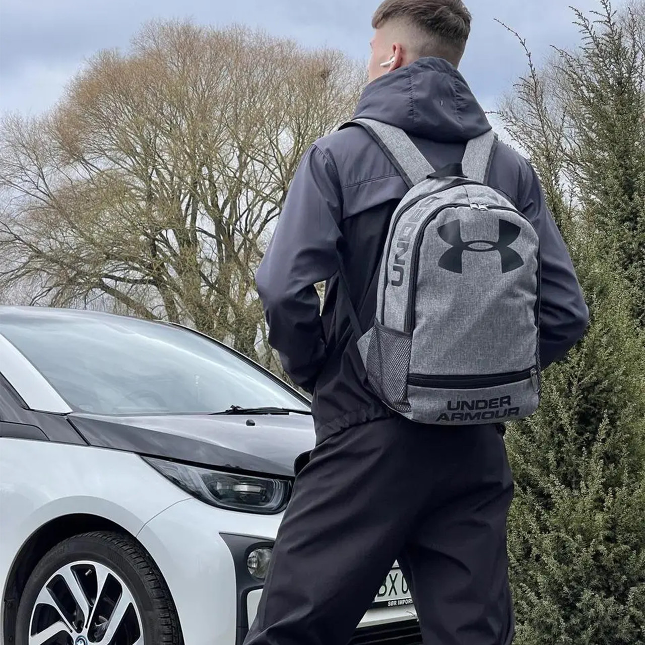 Спортивний чоловічий сірий рюкзак Under Armour/ Модний рюкзак/Міський місткий рюкзак Сірий