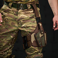 Пистолетная кобура с креплением на ногу/ Кобура на бедро кордура/ Набедренная кобура для ПМ/ Мультикам