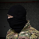 Тепла флісова балаклава шапка для військових чорна/ Тактична демісезонна шапка балаклава армійська/, фото 3