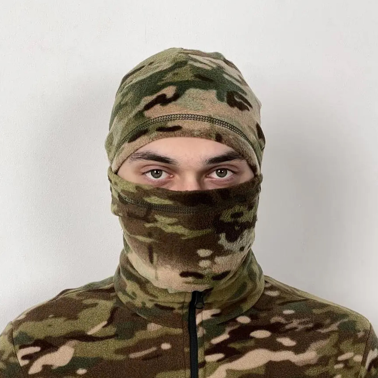 Тепла флісова балаклава шапка для військових мультикам/ Тактична демісезонна шапка балаклава армійська/, фото 1
