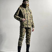 Тактический военный костюм женский/ Зимний камуфляжный армейски костюм Terra Hot/ Бафф перчатки в подарок/