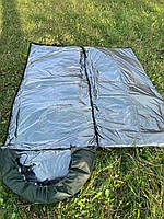 Спальник зимовий + чохол. Спальник НаНо матеріал Omni-Heat -30 олива, Спальний мішок