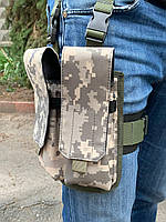Підсумок на ногу під 2 магазини РПК піксель. Підсумок тактичний набедрений під 2 ріжки РПК