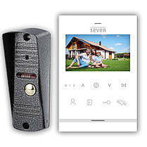 Комплект домофону 4 дюйми з панеллю виклику SEVEN DP–7542 Kit white, фото 3