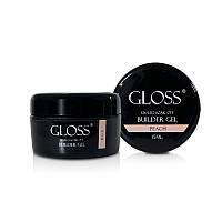 Однофазний гель Builder Gel GLOSS Peach, 15 мл