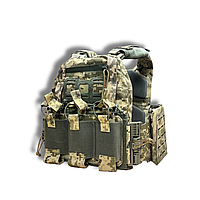 Плитоноска StrykeR (Plate Carrier) Койот (Закритого типу) Піксель