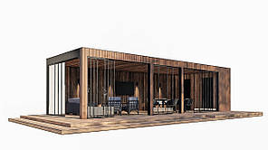 Альтанка з панорамним склінням 10,3 х3, 5м Modern Gazebo 016 Thermowood Production