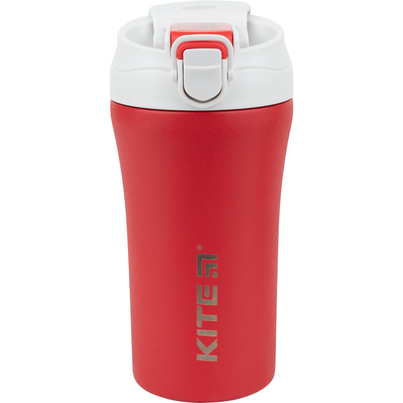 Термокружка з трубочкою червона 400мл Kite К22-457-03, фото 1