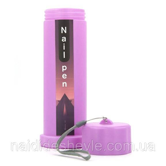Пластиковый пенал-контейнер для хранения маникюрных и косметических кистей (6 см. х 20 см.) Фиолетовый - фото 2 - id-p1911771179
