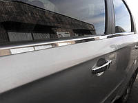 Окантовка окон (4 шт, нерж.) Sedan Chevrolet Aveo T250 2005-2011 гг. Avtoteam