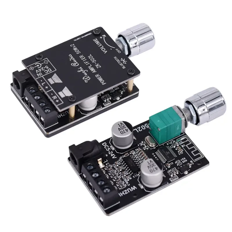 Аудіо підсилювач ZK-502L, 2 х 50Вт, Bluetooth v5.0