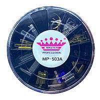 Декор металеві пластини для дизайну нігтів Master Professional MP-503A