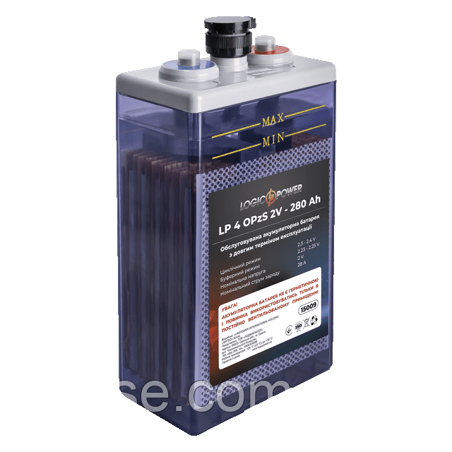 Акумулятор 280Аг Lоgic Power, OPzS, 2V 280 Ah, АКБ 2 Вольт, для сонячної електростанції